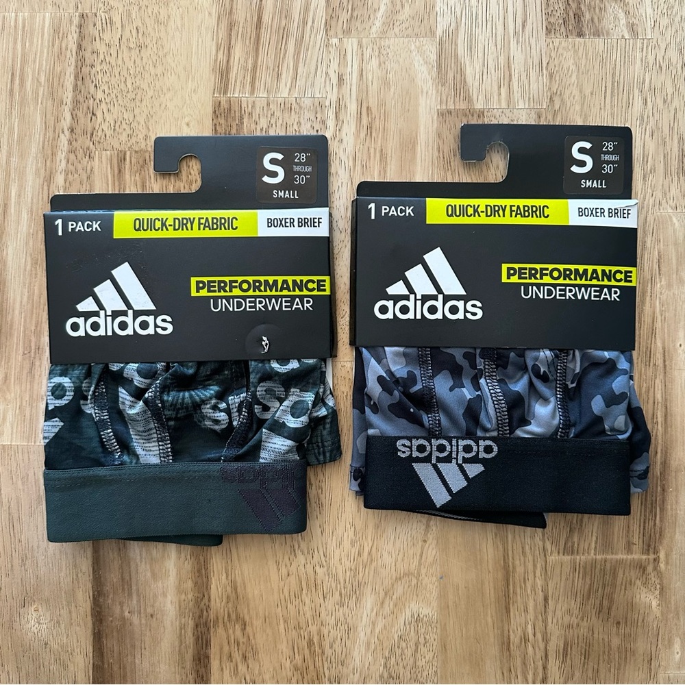 Adidas Performance Boxer Briefs 2 Pack Floral Camo Print 5" Underwear Men Size S